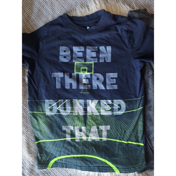 (2) Xersion Boy's 8 "Been There Dunked That" Blue Gray T-Shirt Short Sleeve - Picture 2 of 6